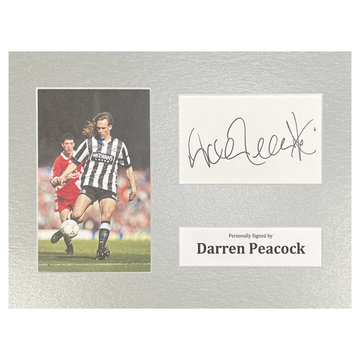 Signed Darren Peacock Photo Display - 12x8 Newcastle United Icon