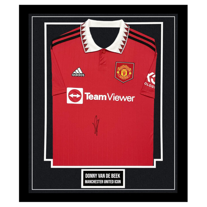 Signed Donny van de Beek Framed Shirt - Manchester United Icon