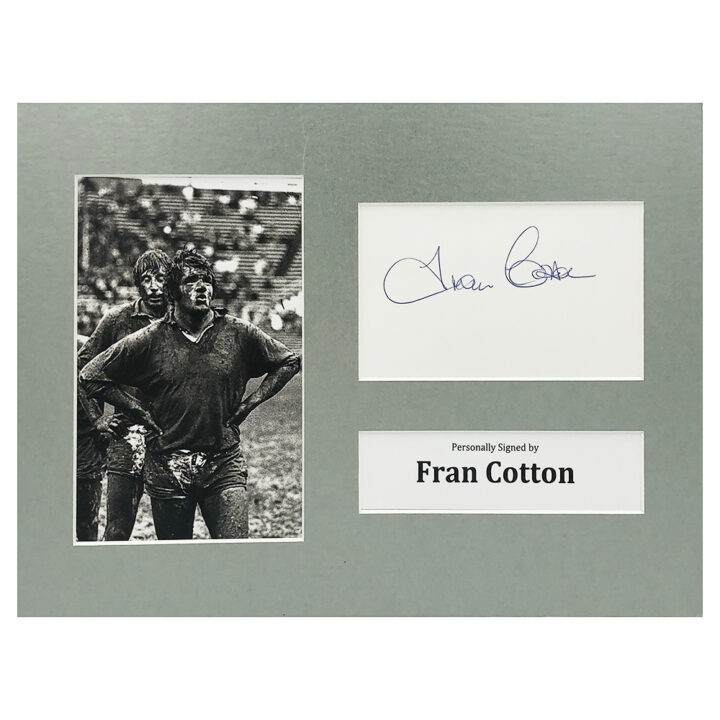 Signed Fran Cotton Photo Display - 12x8 England Rugby Icon