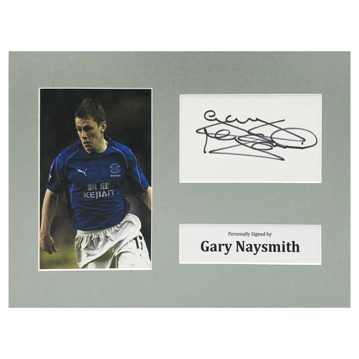 Signed Gary Naysmith Photo Display - 12x8 Everton Icon