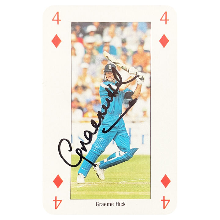 Signed Graeme Hick Playing Card - England Cricket Icon