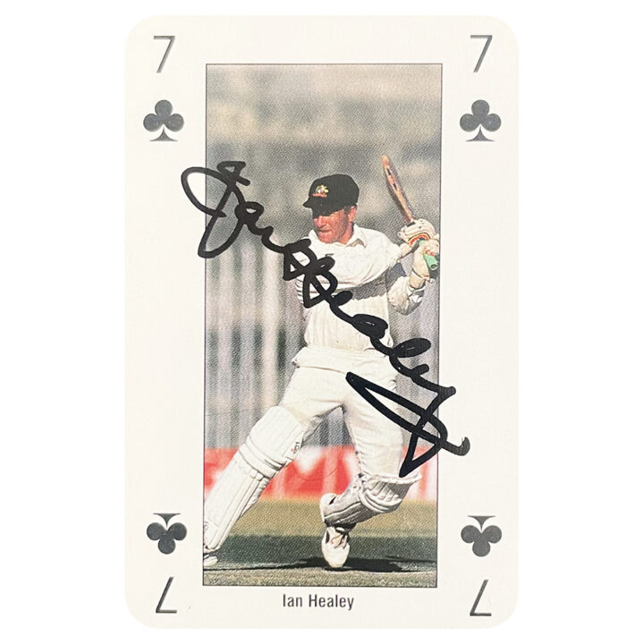 Signed Ian Healey Playing Card - Australia Cricket Icon