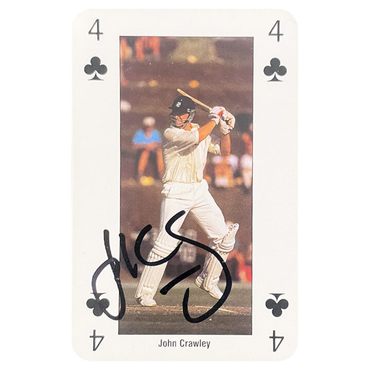 Signed John Crawley Playing Card - England Cricket Icon