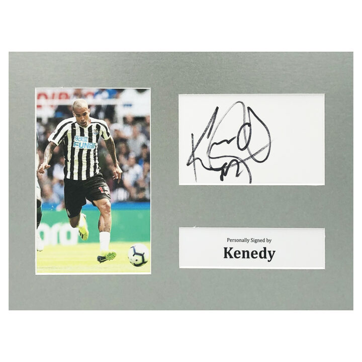 Signed Kenedy Photo Display - 12x8 Newcastle United Icon