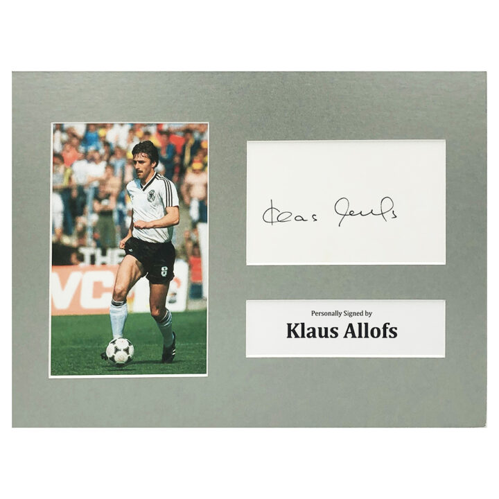 Signed Klaus Allofs Photo Display - 12x8 Germany Icon