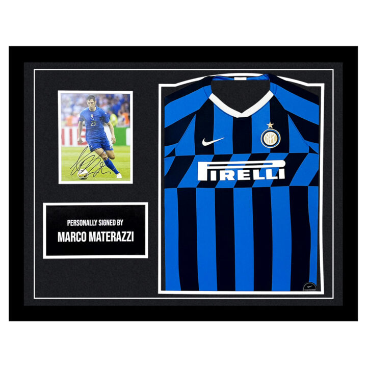 Signed Marco Materazzi Framed Display - Inter Milan Autograph