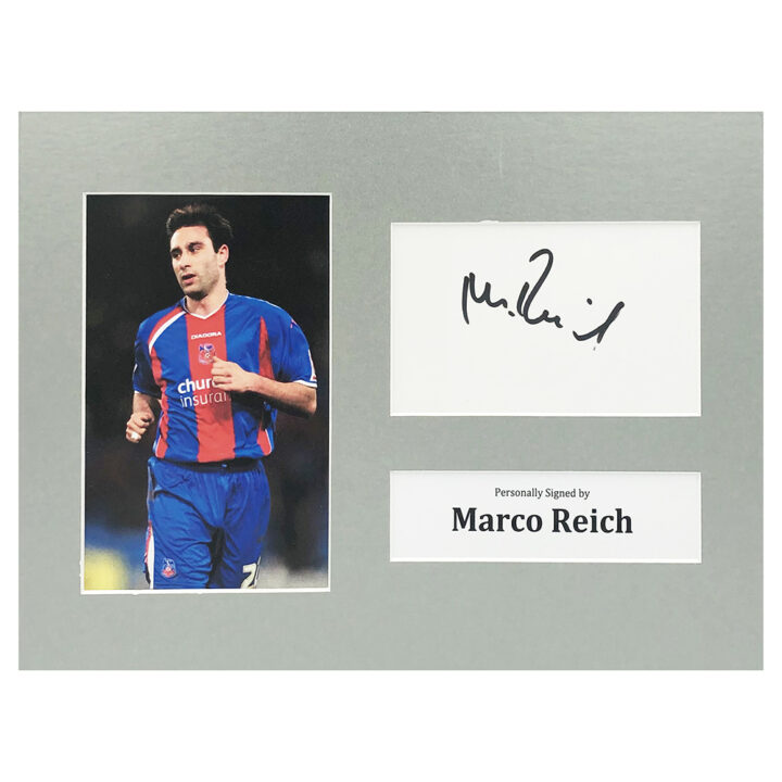 Signed Marco Reich Photo Display - 12x8 Crystal Palace Icon