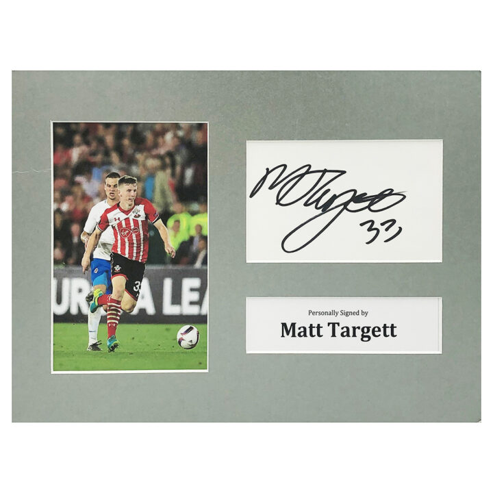 Signed Matt Targett Photo Display - 12x8 Southampton Icon