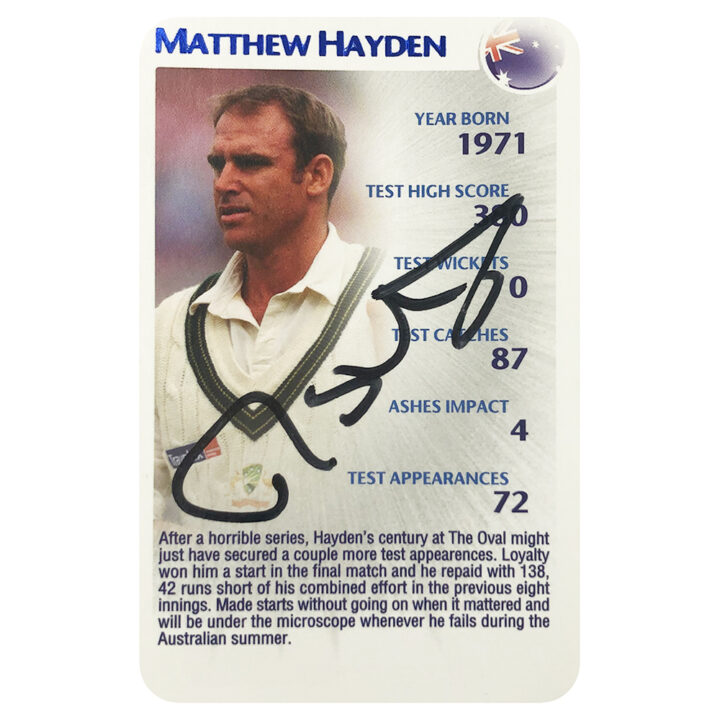 Signed Matthew Hayden Trade Card - Australia Cricket Icon
