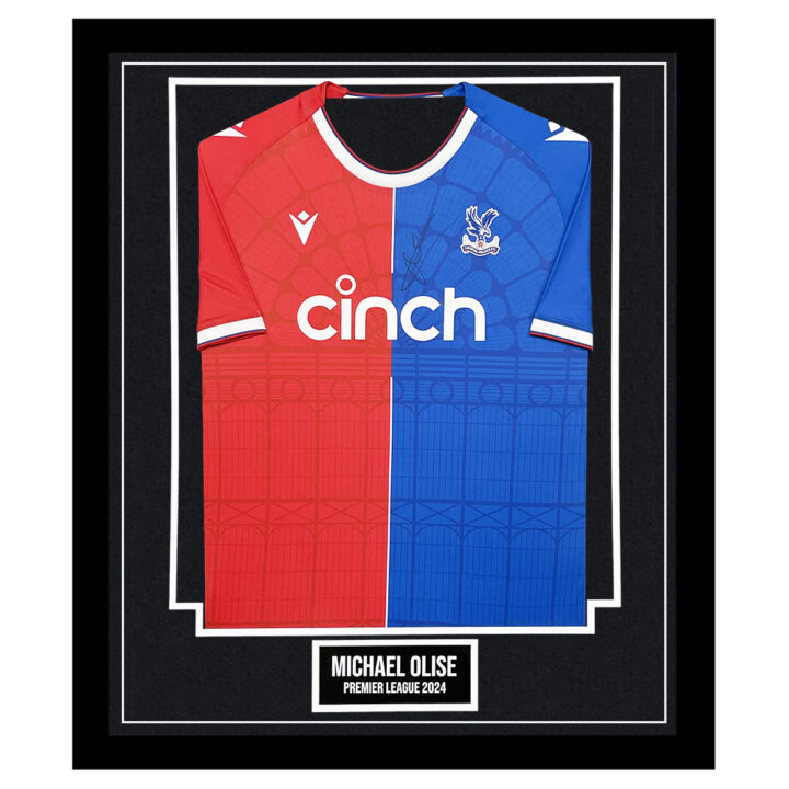 Signed Michael Olise Framed Crystal Palace Shirt - Premier League 2024