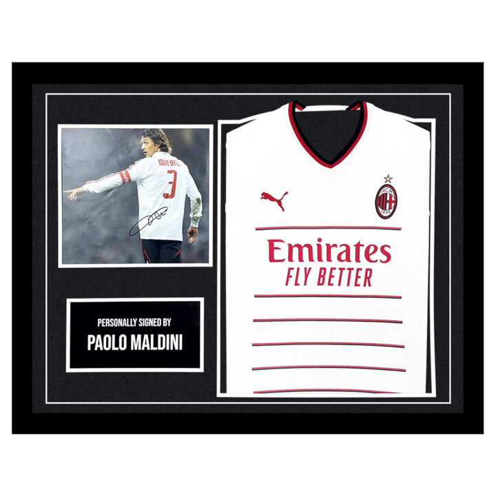 Signed Paolo Maldini Framed Display - AC Milan Autograph