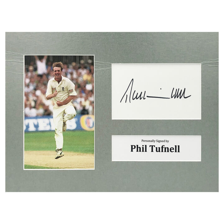 Signed Phil Turnell Photo Display - 12x8 England Cricket Icon