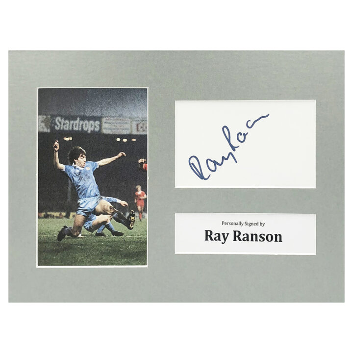 Signed Ray Ranson Photo Display - 12x8 Manchester City Icon