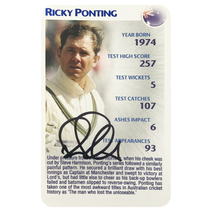 Signed Ricky Ponting Trade Card - Australia Cricket Icon