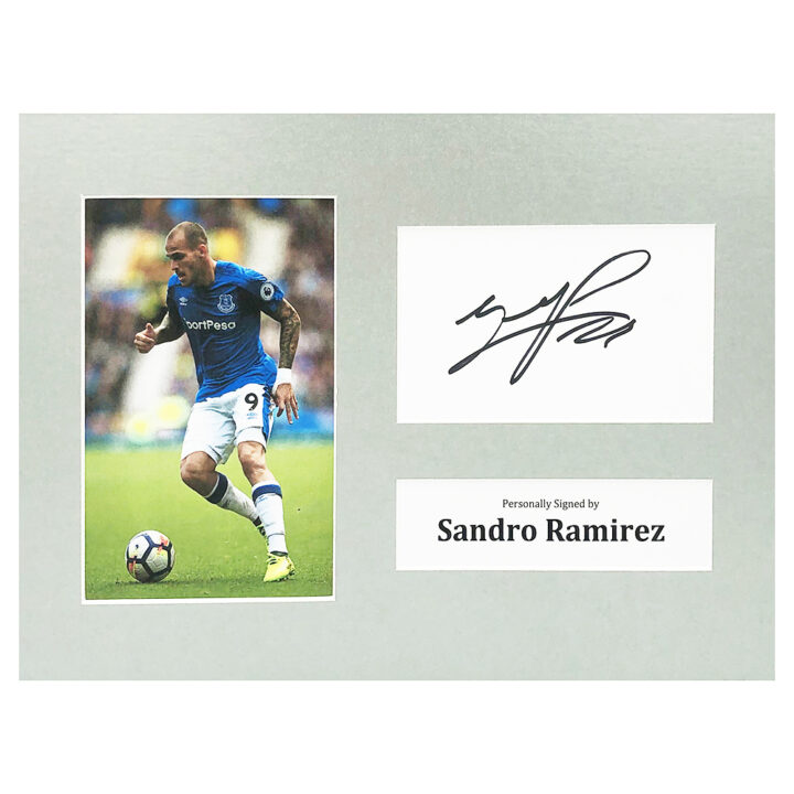 Signed Sandro Ramirez Photo Display - 12x8 Everton Icon