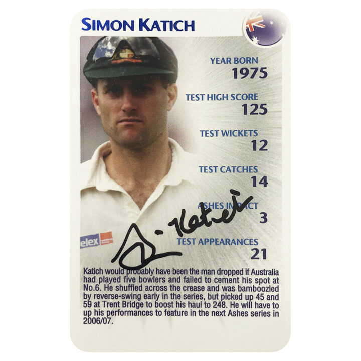 Signed Simon Katich Trade Card - Australia Cricket Icon