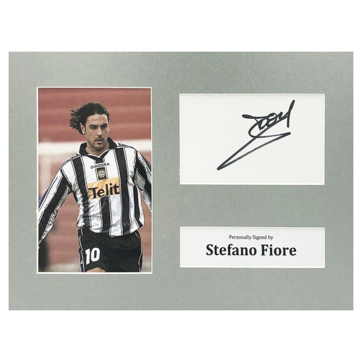 Signed Stefano Fiore Photo Display - 12x8 Udinese Calcio Icon