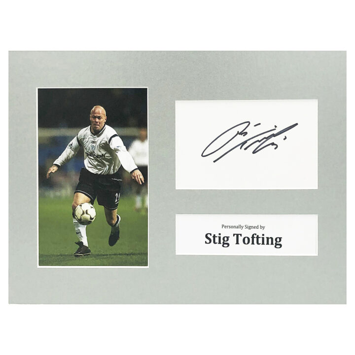 Signed Stig Tofting Photo Display - 12x8 Bolton Wanderers Icon