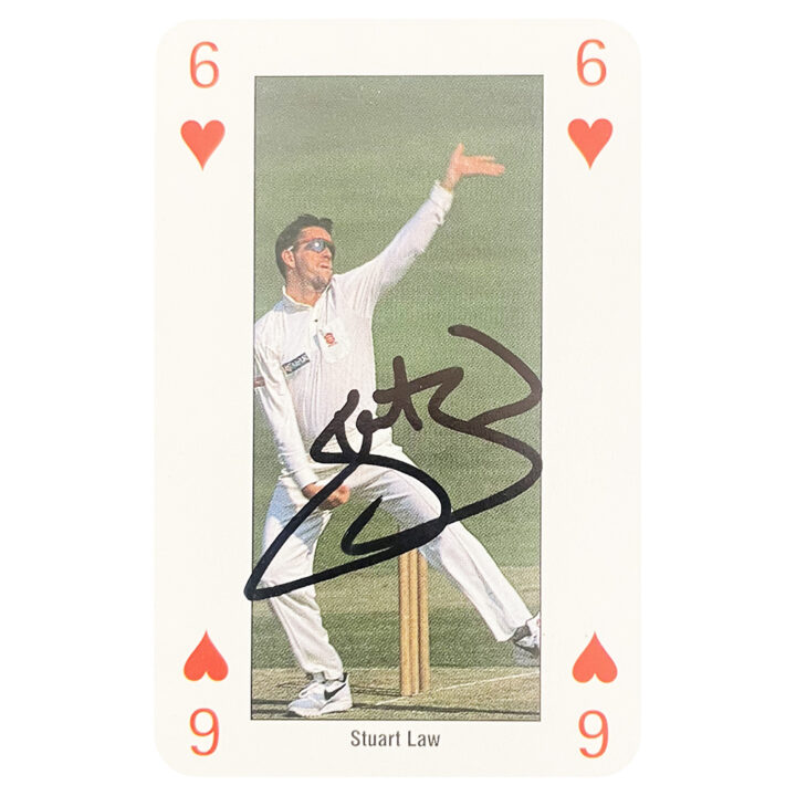 Signed Stuart Law Playing Card - Australia Cricket Icon