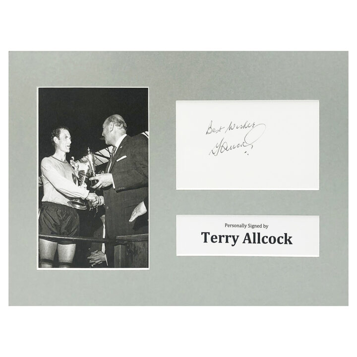 Signed Terry Allcock Photo Display - 12x8 Norwich City Icon