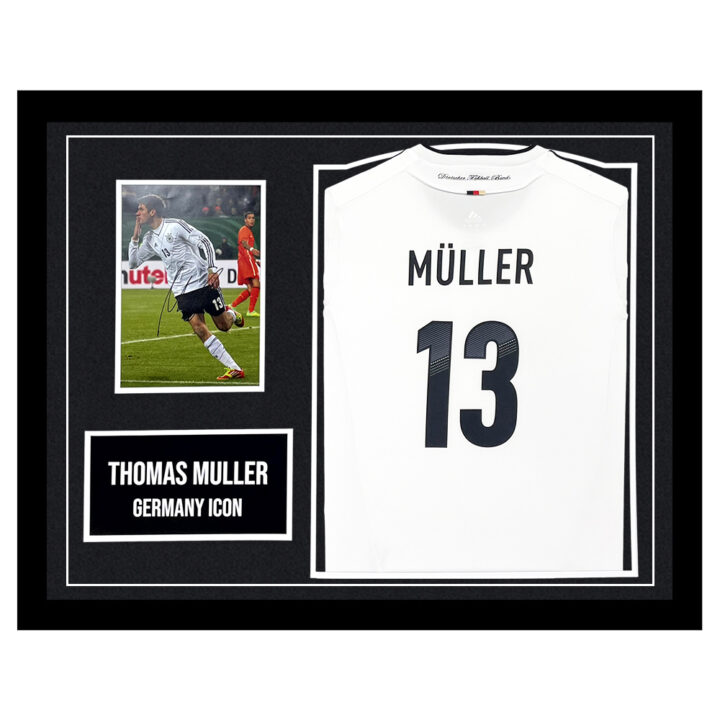 Signed Thomas Muller Framed Display - Germany Icon Shirt