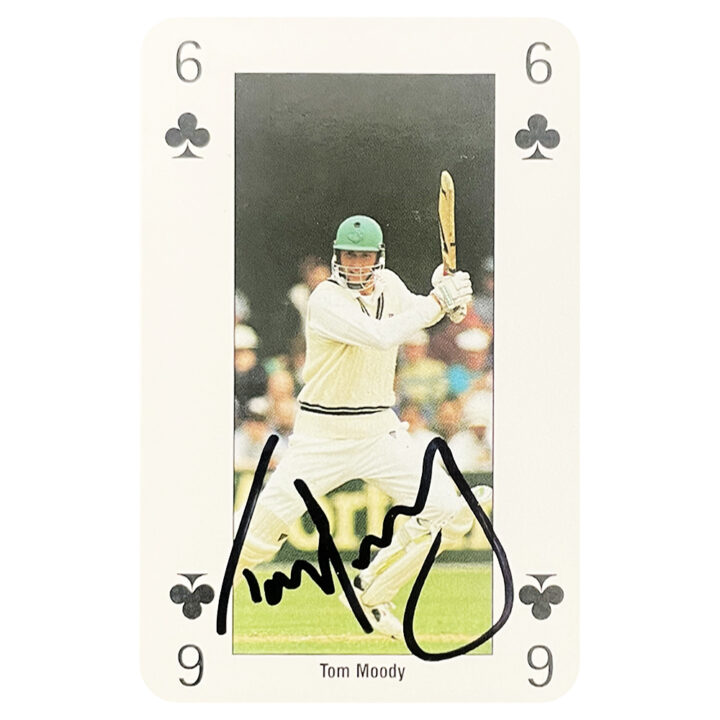 Signed Tom Moody Playing Card - Australia Cricket Icon