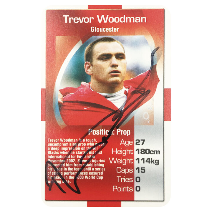 Signed Trevor Woodman Trade Card - RWC Winner 2003