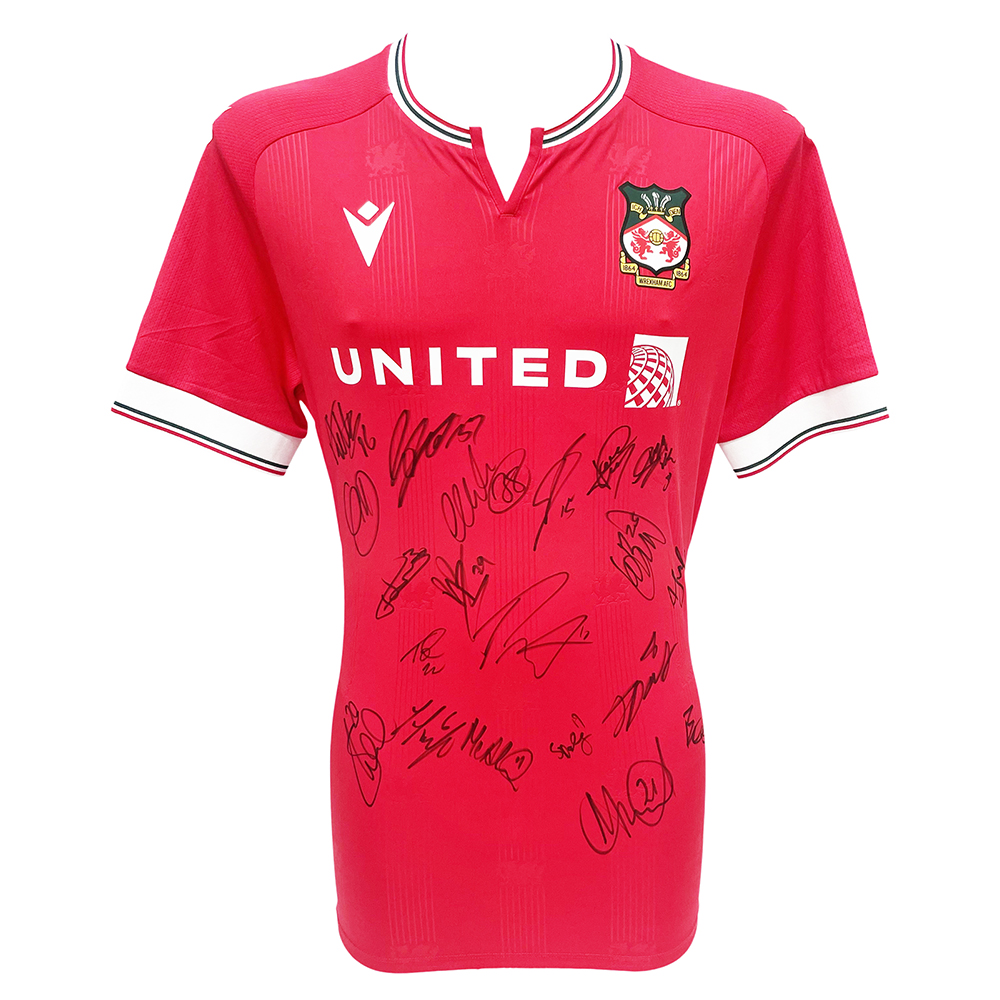 Signed Wrexham A.F.C. Home Shirt EFL League Two 2024