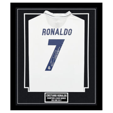 Cristiano Ronaldo Signed Framed Shirt - Champions League Winner 2017