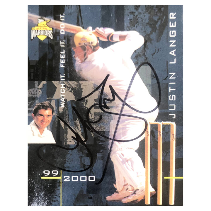 Justin Langer Signed Trading Card - Western Warriors Autograph