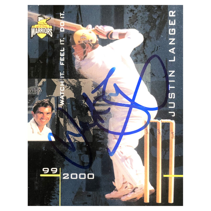 Justin Langer Signed Trading Card - Western Warriors Icon