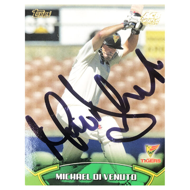 Michael Di Venuto Signed Trading Card - Tasmanian Tigers Topps