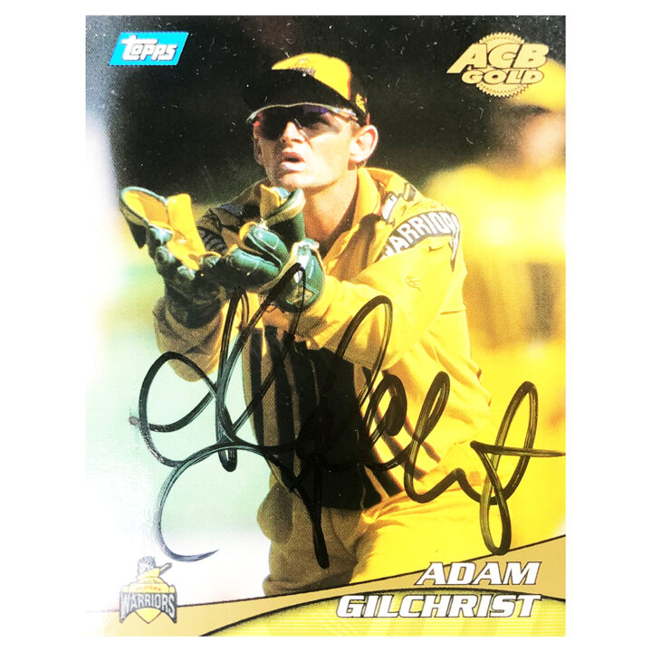 Signed Adam Gilchrist Trading Card - Western Warriors Topps