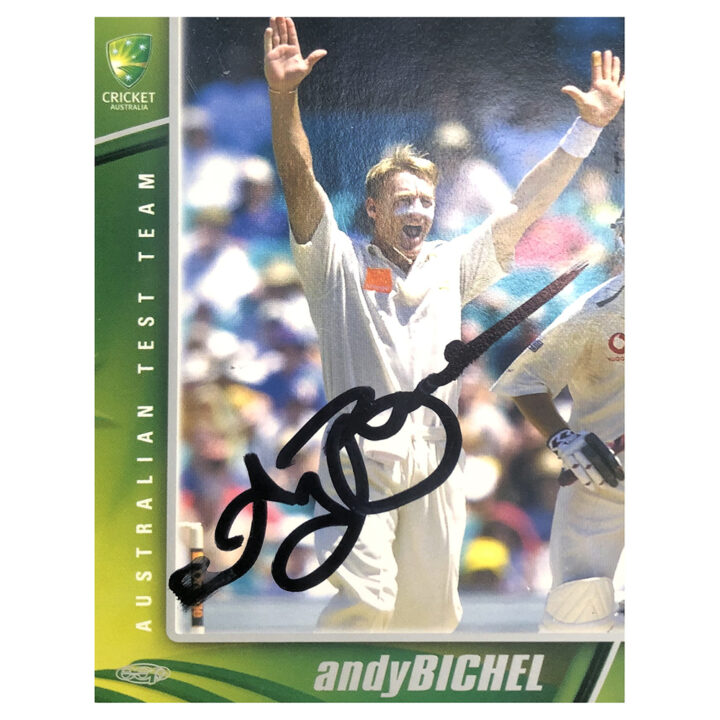 Signed Andy Bichel Trade Card - Australia Test Team Autograph