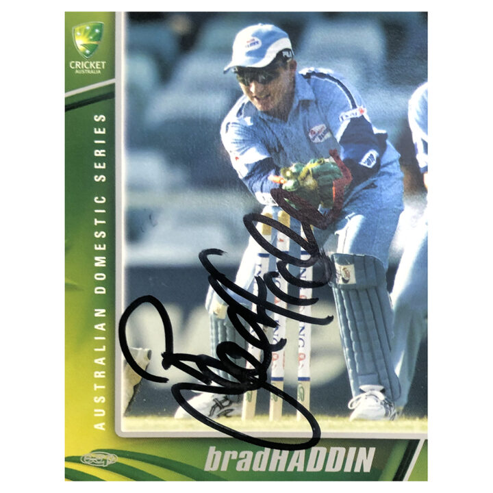 Signed Brad Haddin Trade Card - Australia Domestic Series Autograph