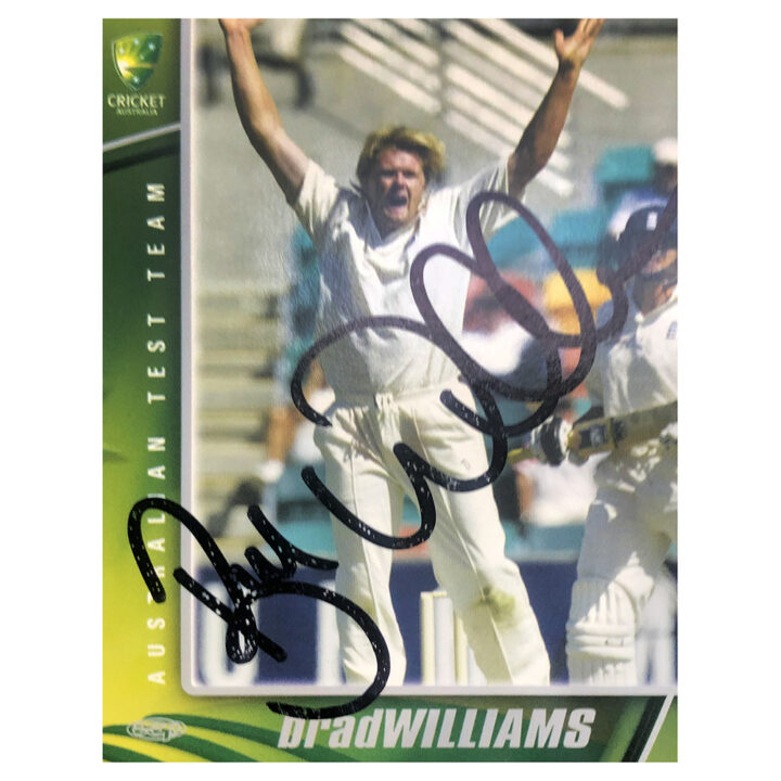 Signed Brad Williams Trade Card - Australia Test Team Autograph