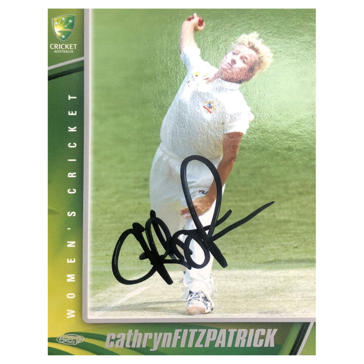 Signed Cathryn Fitzpatrick Trade Card - Australia Women Cricket Autograph