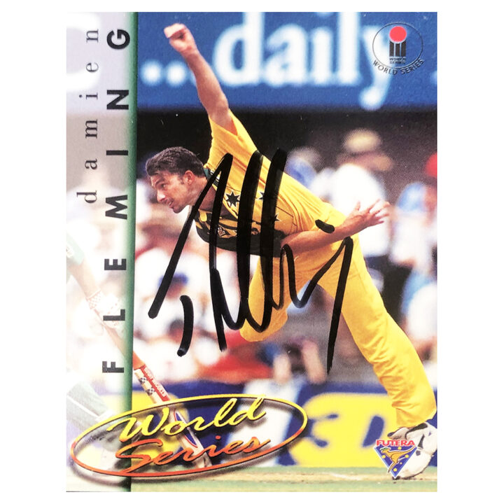 Signed Damien Fleming Trading Card - World Series Autograph