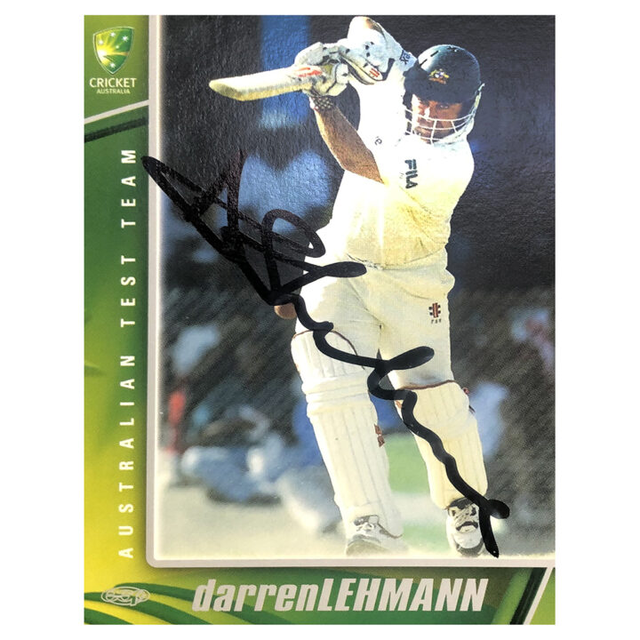 Signed Darren Lehmann Trade Card - Australia Test Team Autograph