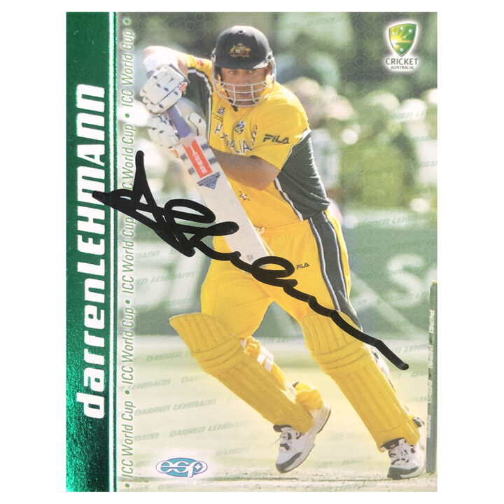 Signed Darren Lehmann Trade Card - Cricket World Cup Winner 2003