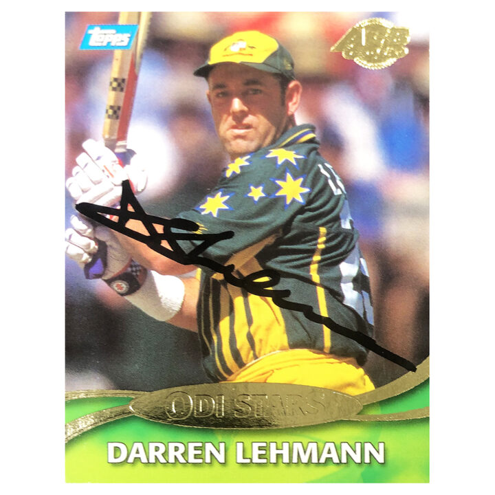 Signed Darren Lehmann Trading Card - ODI Stars Topps