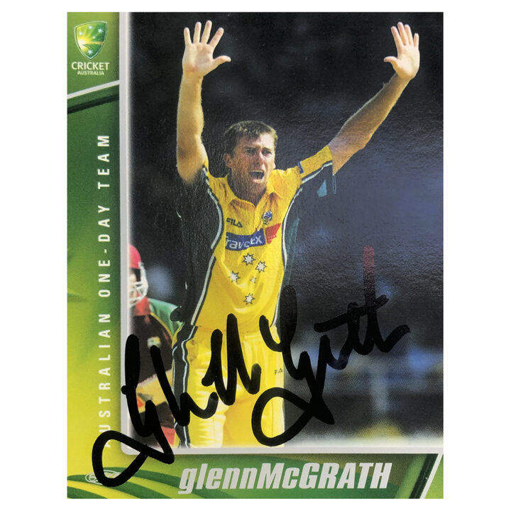 Signed Glenn McGrath Trade Card - Australia One Day Team Autograph