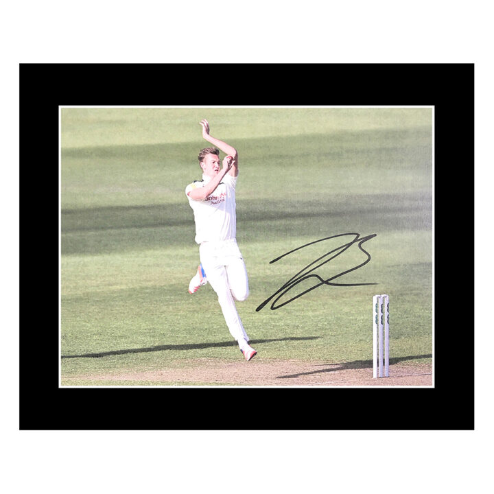 Signed Jake Ball Photo Display - 10x8 England Cricket Icon