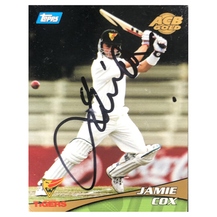 Signed Jamie Cox Trading Card - Tasmanian Tigers Topps