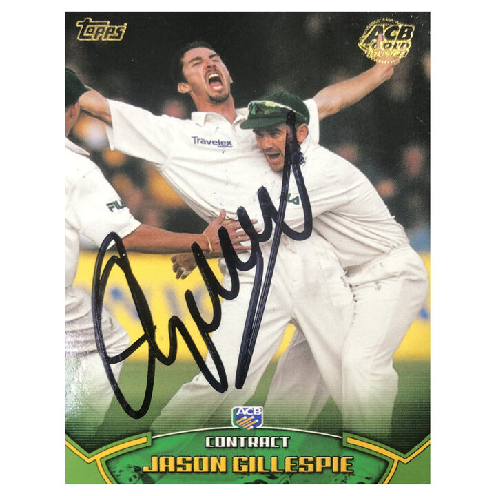 Signed Jason Gillespie Trading Card - Australia Contract Topps
