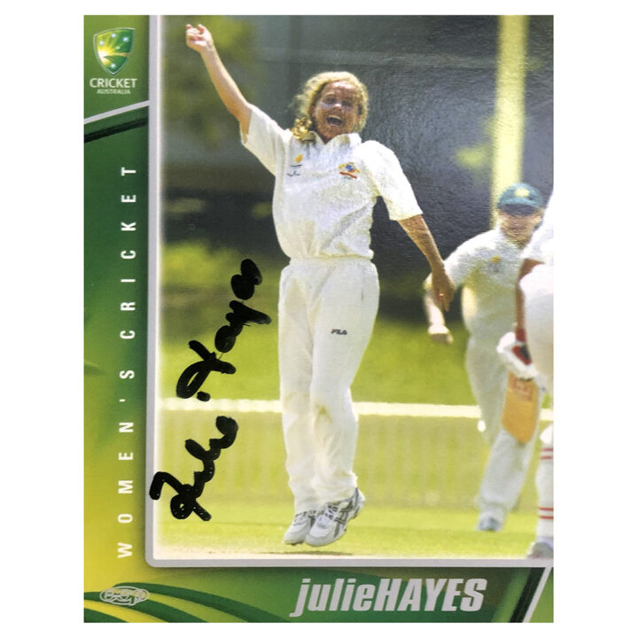 Signed Julie Hayes Trade Card - Australia Women Cricket Autograph