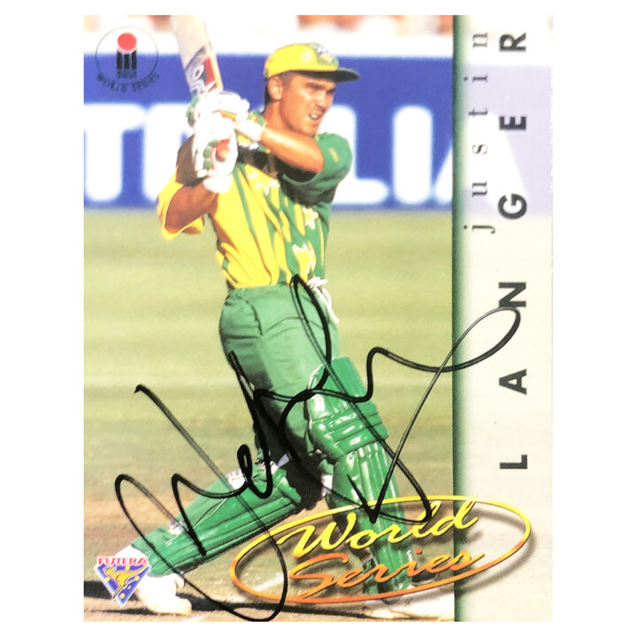 Signed Justin Langer Trading Card - World Series Autograph