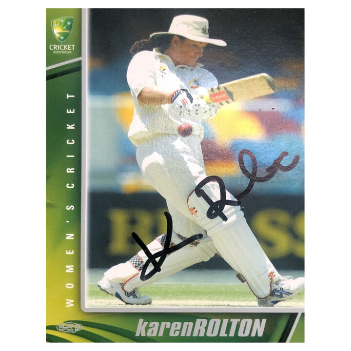 Signed Karen Rolton Trade Card - Australia Women Cricket Autograph