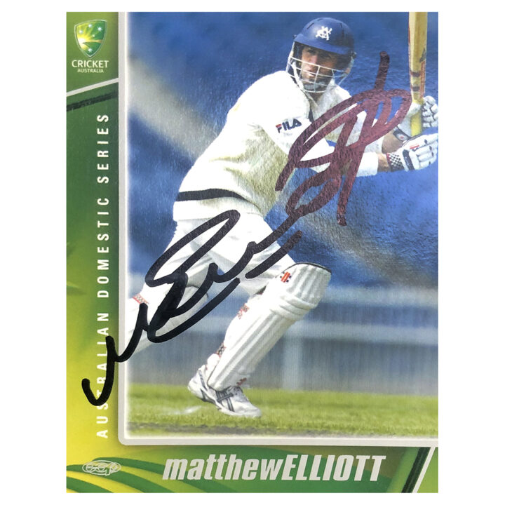Signed Matthew Elliot Trade Card - Australia Domestic Series Autograph