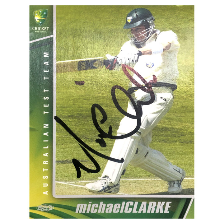 Signed Michael Clarke Trade Card - Australia Test Team Autograph